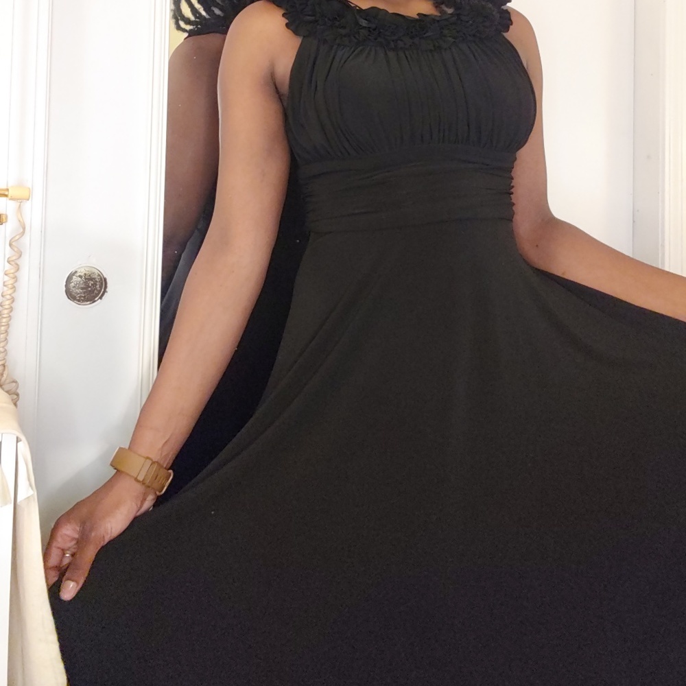 Jessica Howard  Black Long Evening Dress (8)